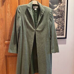 Diane von Furstenberg Silk Assets green herringbone jacket